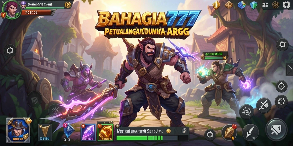 Tangkapan layar menunjukkan aksi seru gameplay ARPG BAHAGIA777.
