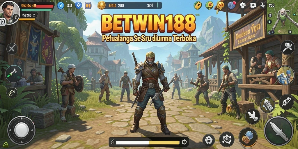 Tampilan gameplay seru dan interaksi dunia terbuka di BETWIN188.