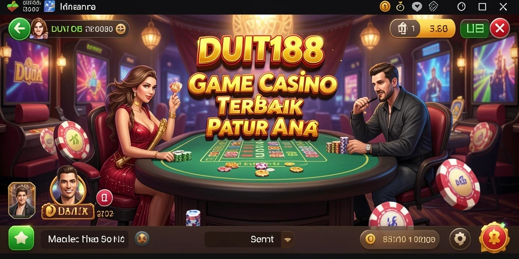 Tampilan seru permainan live casino DUIT188 dengan dealer langsung.