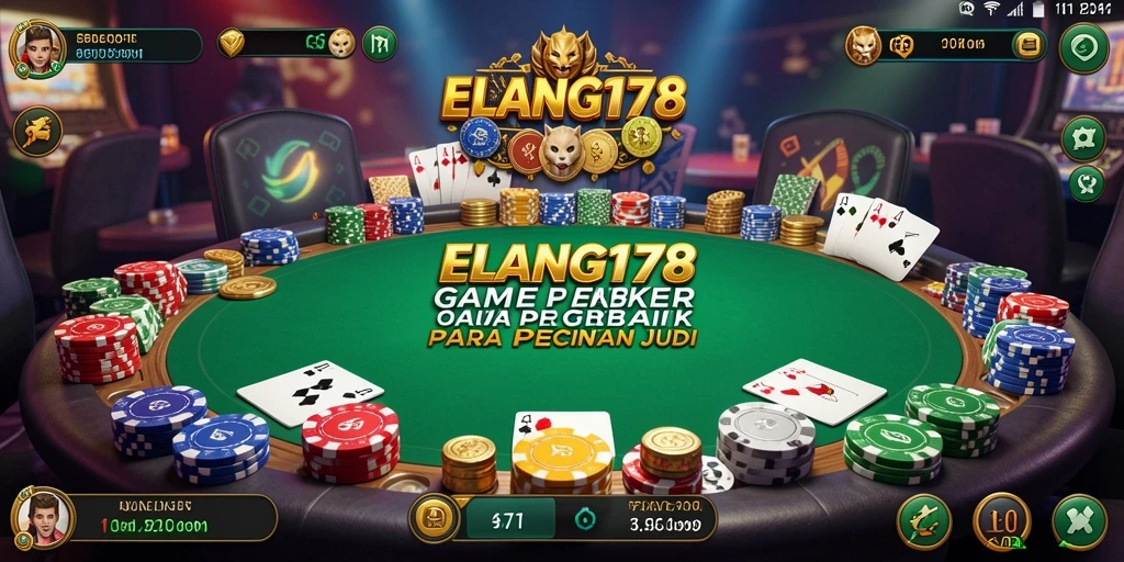 Tangkapan layar yang menunjukkan pemain menikmati permainan poker di ELANG178.