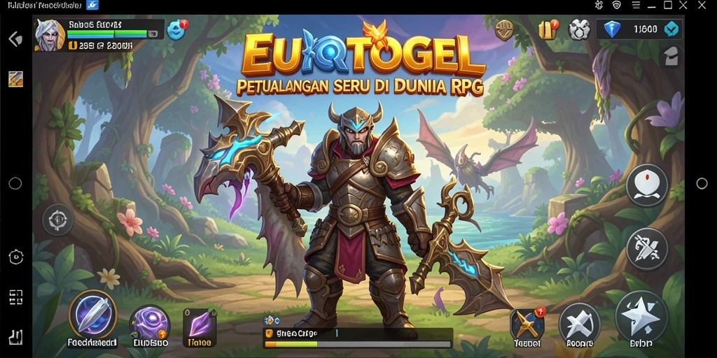 Screenshot gameplay EUROTOGEL menampilkan pertarungan seru dan eksplorasi dunia RPG.