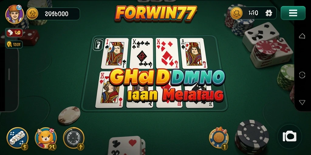 Tampilan gameplay menarik dari game Domino FORWIN77.