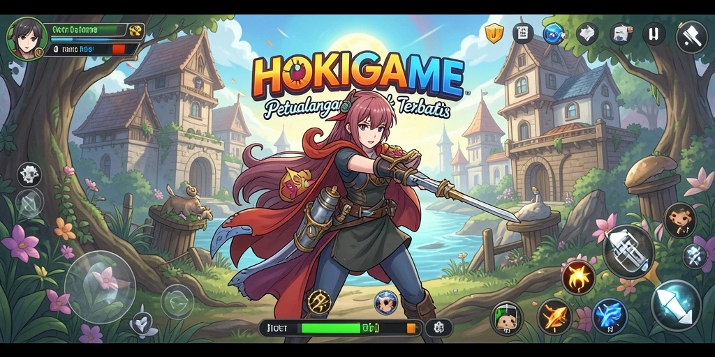 Tampilan menarik dari gameplay HOKIGAME dengan karakter anime.