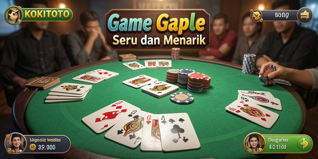 Tampilan gameplay Gaple yang seru dan interaktif.