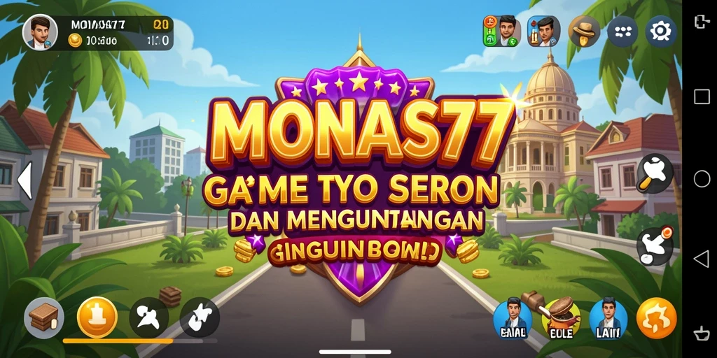 Tampilan gameplay seru dari MONAS77 yang menantang dan interaktif.