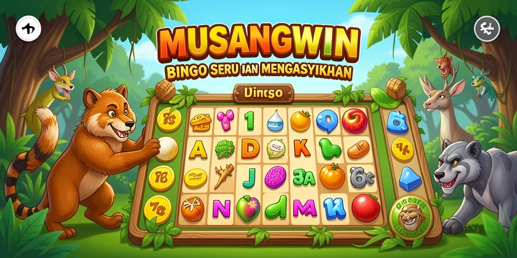 Tampilan gameplay seru dalam aplikasi MUSANGWIN Bingo.