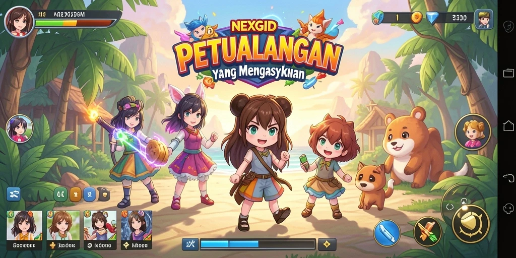 Tampilan gameplay epik dalam NEXGID yang memikat.