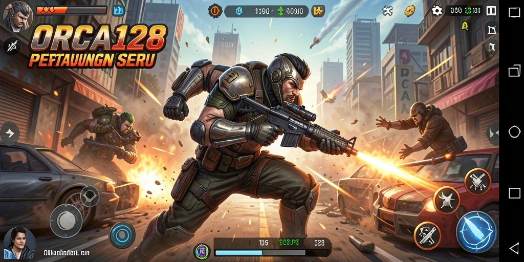 Gameplay ORCA128 yang intens dan mendebarkan.