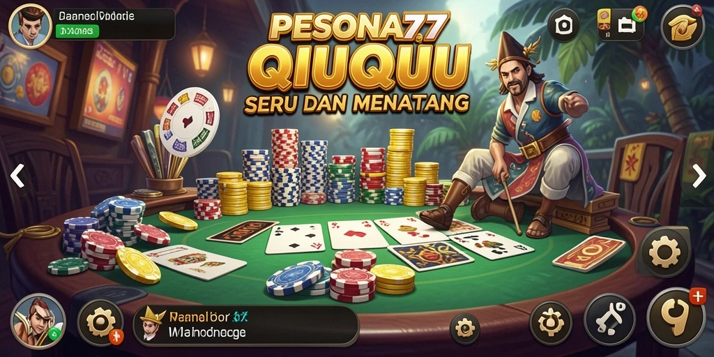 Tampilan gameplay PESONA77 dengan aksi seru QiuQiu.