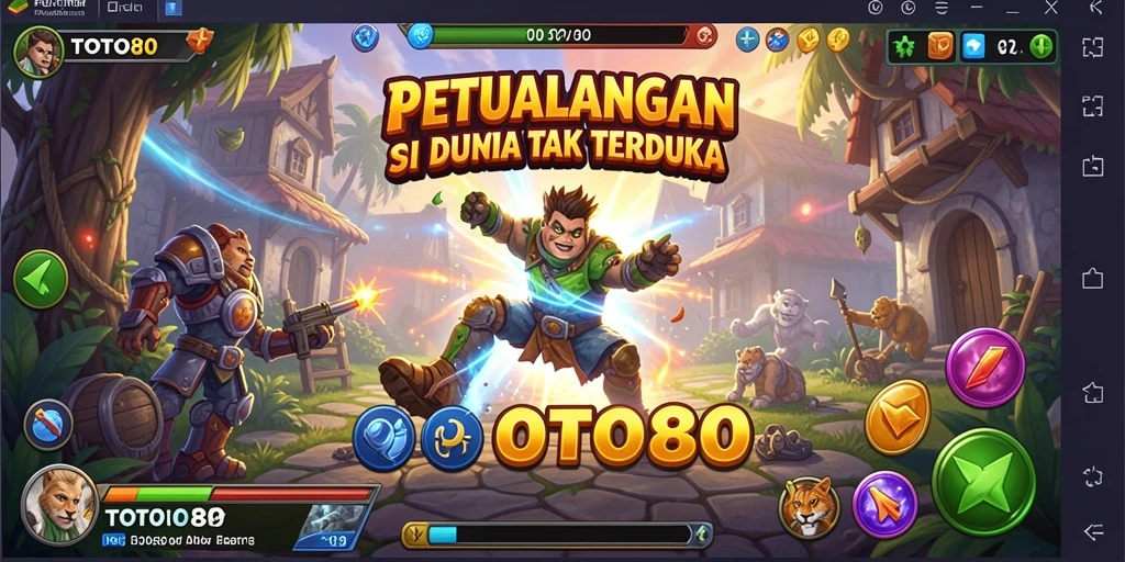 Gameplay TOTO80 menampilkan petualangan seru di dunia yang luas.