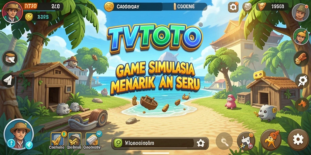 Tampilan utama gameplay TVTOTO dengan aksi simulasi yang intens.